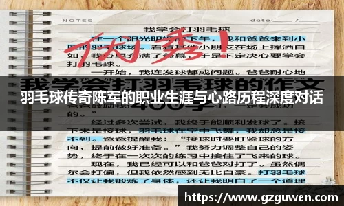 羽毛球传奇陈军的职业生涯与心路历程深度对话